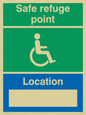 SD965: safe refuge point location - disability safety sign