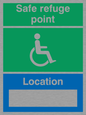SD965: safe refuge point location - disability safety sign