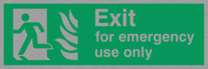 SG691: exit for emergency use only - safety sign