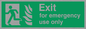 SG691: exit for emergency use only - safety sign