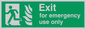 SG691: exit for emergency use only - safety sign