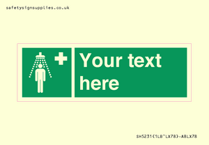 SH5231: Custom Safety Shower Sign