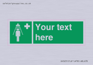 SH5231: Custom Safety Shower Sign