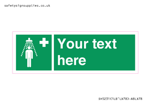 SH5231: Custom Safety Shower Sign