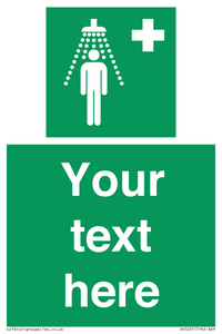 SH5231: Custom Safety Shower Sign