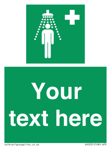 SH5231: Custom Safety Shower Sign
