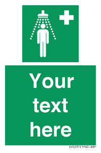 SH5231: Custom Safety Shower Sign
