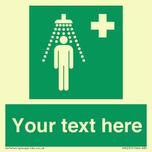 SH5231: Custom Safety Shower Sign