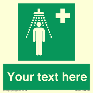 SH5231: Custom Safety Shower Sign