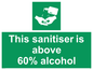 SH6244: This sanitiser is above 60% alcohol
