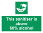 SH6244: This sanitiser is above 60% alcohol