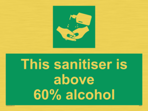 SH6244: This sanitiser is above 60% alcohol