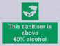 SH6244: This sanitiser is above 60% alcohol