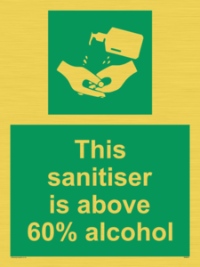 SH6244: This sanitiser is above 60% alcohol