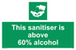 SH6244: This sanitiser is above 60% alcohol