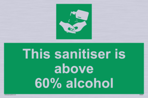 SH6244: This sanitiser is above 60% alcohol