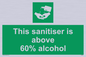 SH6244: This sanitiser is above 60% alcohol