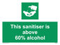 SH6244: This sanitiser is above 60% alcohol