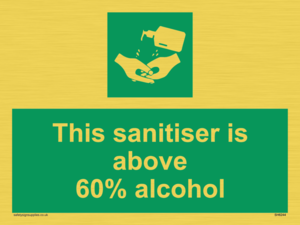SH6244: This sanitiser is above 60% alcohol