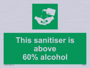 SH6244: This sanitiser is above 60% alcohol