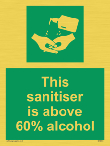 SH6244: This sanitiser is above 60% alcohol