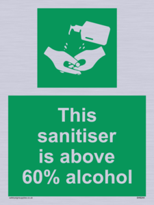 SH6244: This sanitiser is above 60% alcohol