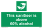 SH6244: This sanitiser is above 60% alcohol