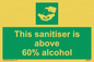 SH6244: This sanitiser is above 60% alcohol