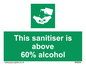 SH6244: This sanitiser is above 60% alcohol