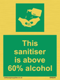 SH6244: This sanitiser is above 60% alcohol