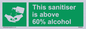 SH6244: This sanitiser is above 60% alcohol