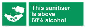 SH6244: This sanitiser is above 60% alcohol