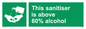 SH6244: This sanitiser is above 60% alcohol