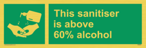SH6244: This sanitiser is above 60% alcohol