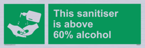 SH6244: This sanitiser is above 60% alcohol