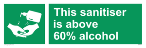 SH6244: This sanitiser is above 60% alcohol