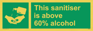 SH6244: This sanitiser is above 60% alcohol