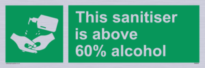 SH6244: This sanitiser is above 60% alcohol