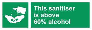SH6244: This sanitiser is above 60% alcohol