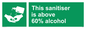 SH6244: This sanitiser is above 60% alcohol