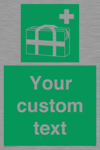 SH7211: Custom sign safe condition Medical grab bag