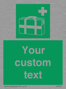 SH7211: Custom sign safe condition Medical grab bag