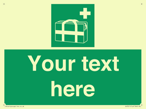 SH7211: Custom sign safe condition Medical grab bag