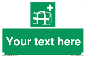 SH7211: Custom sign safe condition Medical grab bag