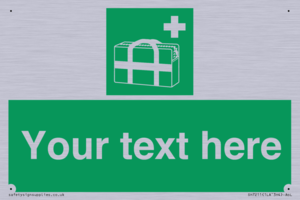 SH7211: Custom sign safe condition Medical grab bag