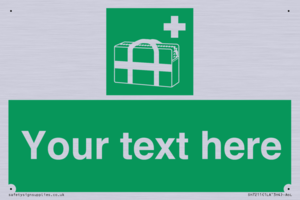 SH7211: Custom sign safe condition Medical grab bag