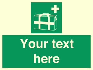 SH7211: Custom sign safe condition Medical grab bag