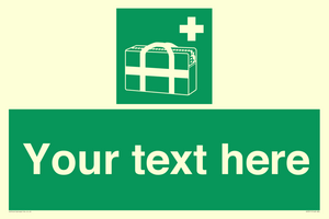 SH7211: Custom sign safe condition Medical grab bag