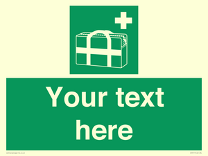 SH7211: Custom sign safe condition Medical grab bag