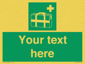 SH7211: Custom sign safe condition Medical grab bag